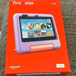 Amazon Fire 7 Kids Tablet with Lavender Case